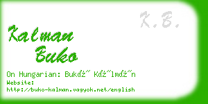 kalman buko business card